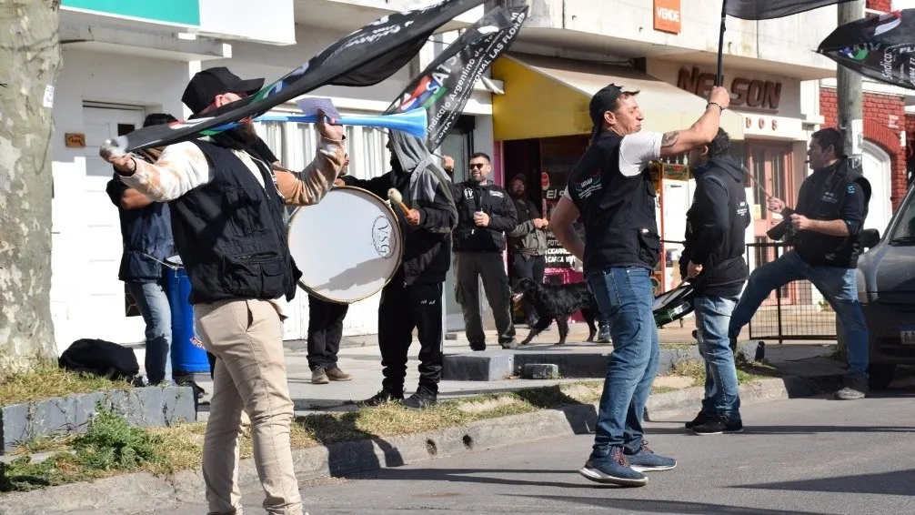  Trabajadores del Sindicato de Televisión realizaron una protesta en las oficinas de Personal Flow